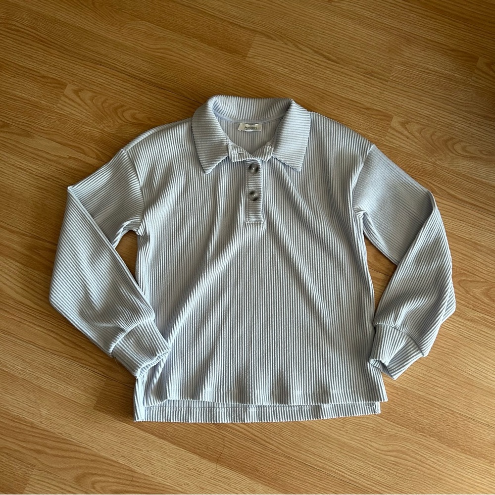 Haven Well Within Ottoman Rib Polo Popover Women’s Small - Picture 2 of 8